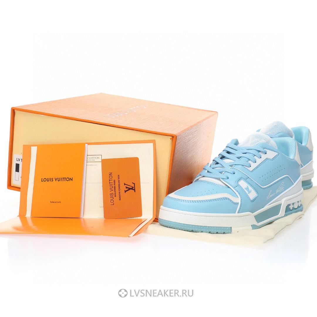 Louis Vuitton LV Trainer "Sky Blue" 1ABOFN-2 Sneakers