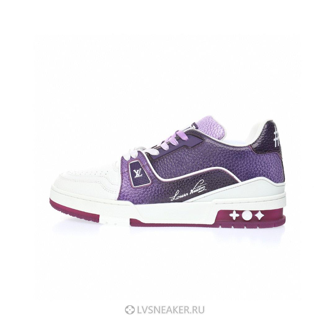 Louis Vuitton LV Trainer "White Purple Red" 1AANHP-2 Sneakers