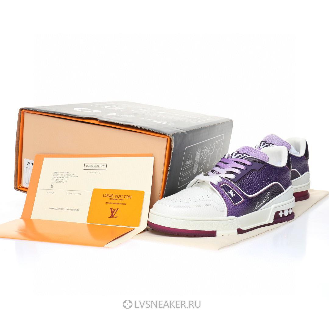 Louis Vuitton LV Trainer "White Purple Red" 1AANHP-2 Sneakers