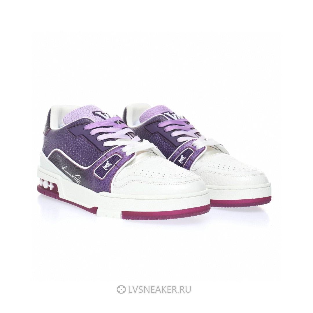 Louis Vuitton LV Trainer "White Purple Red" 1AANHP-2 Sneakers