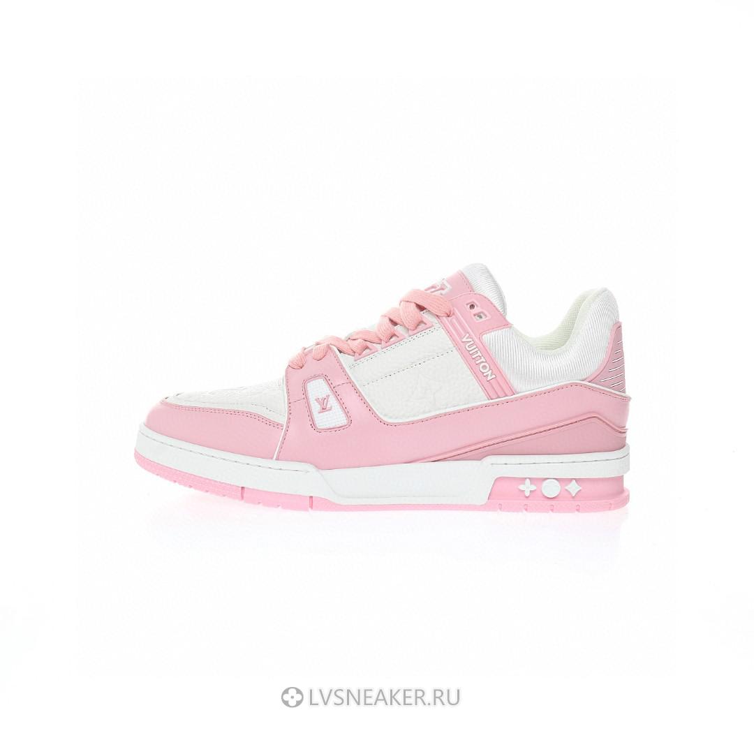 Louis Vuitton LV Trainer "White Light Pink Embossed" 1ABOEK Sneakers