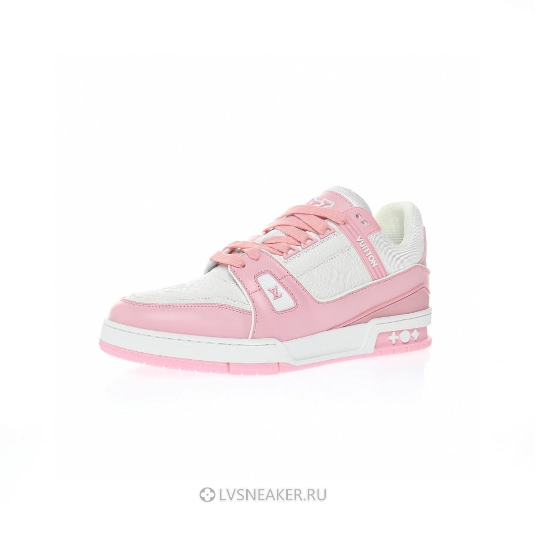Louis Vuitton LV Trainer "White Light Pink Embossed" 1ABOEK Sneakers