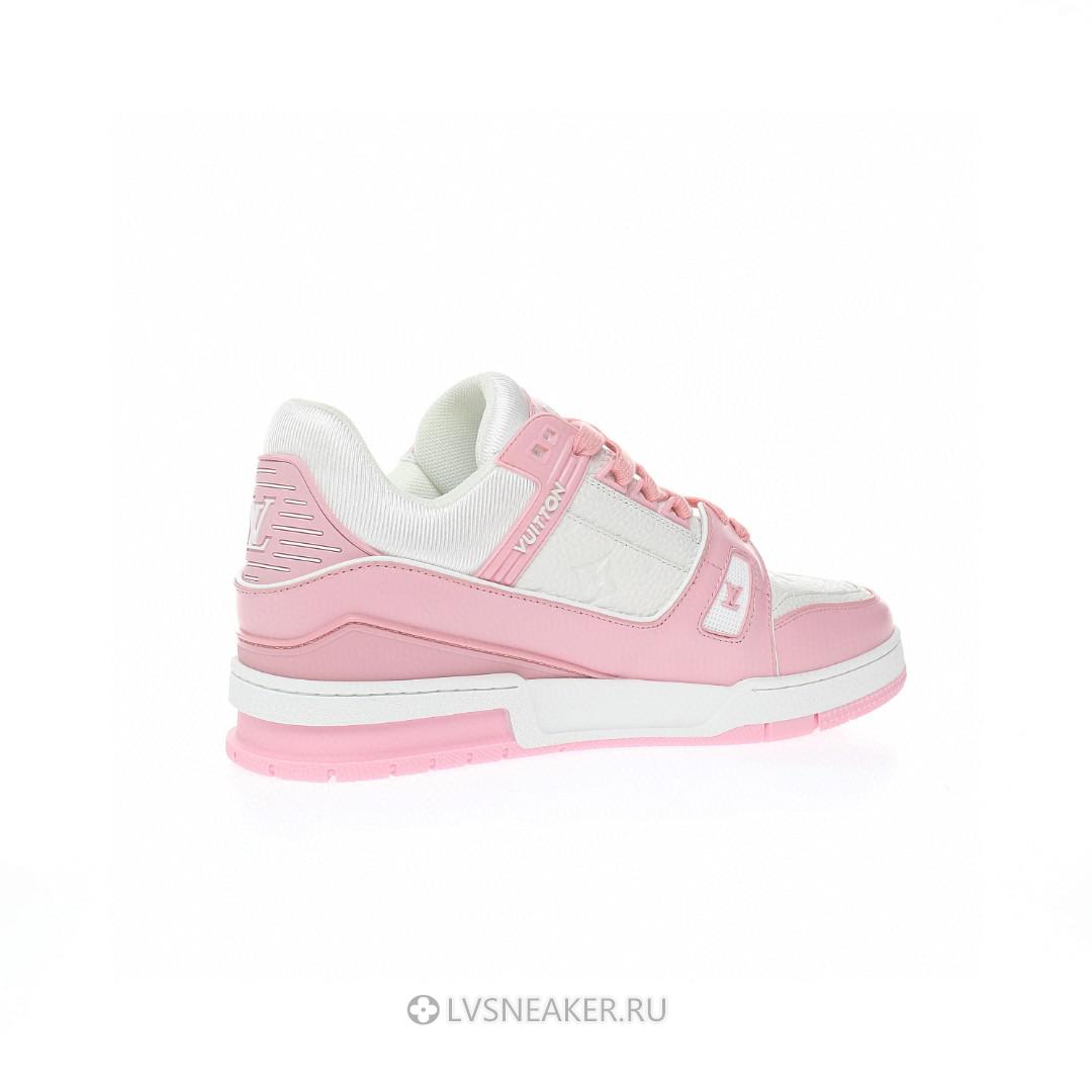 Louis Vuitton LV Trainer "White Light Pink Embossed" 1ABOEK Sneakers