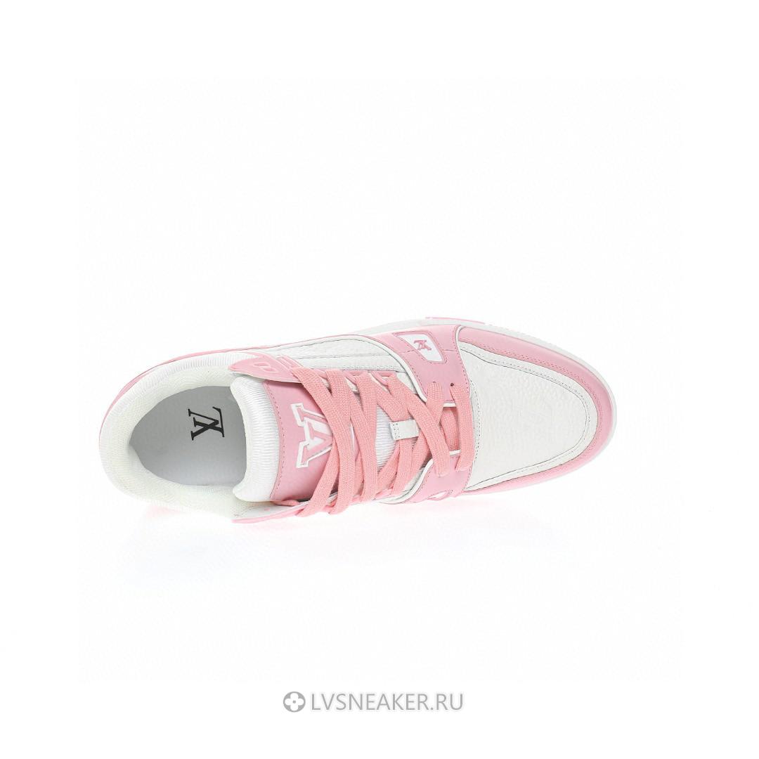 Louis Vuitton LV Trainer "White Light Pink Embossed" 1ABOEK Sneakers
