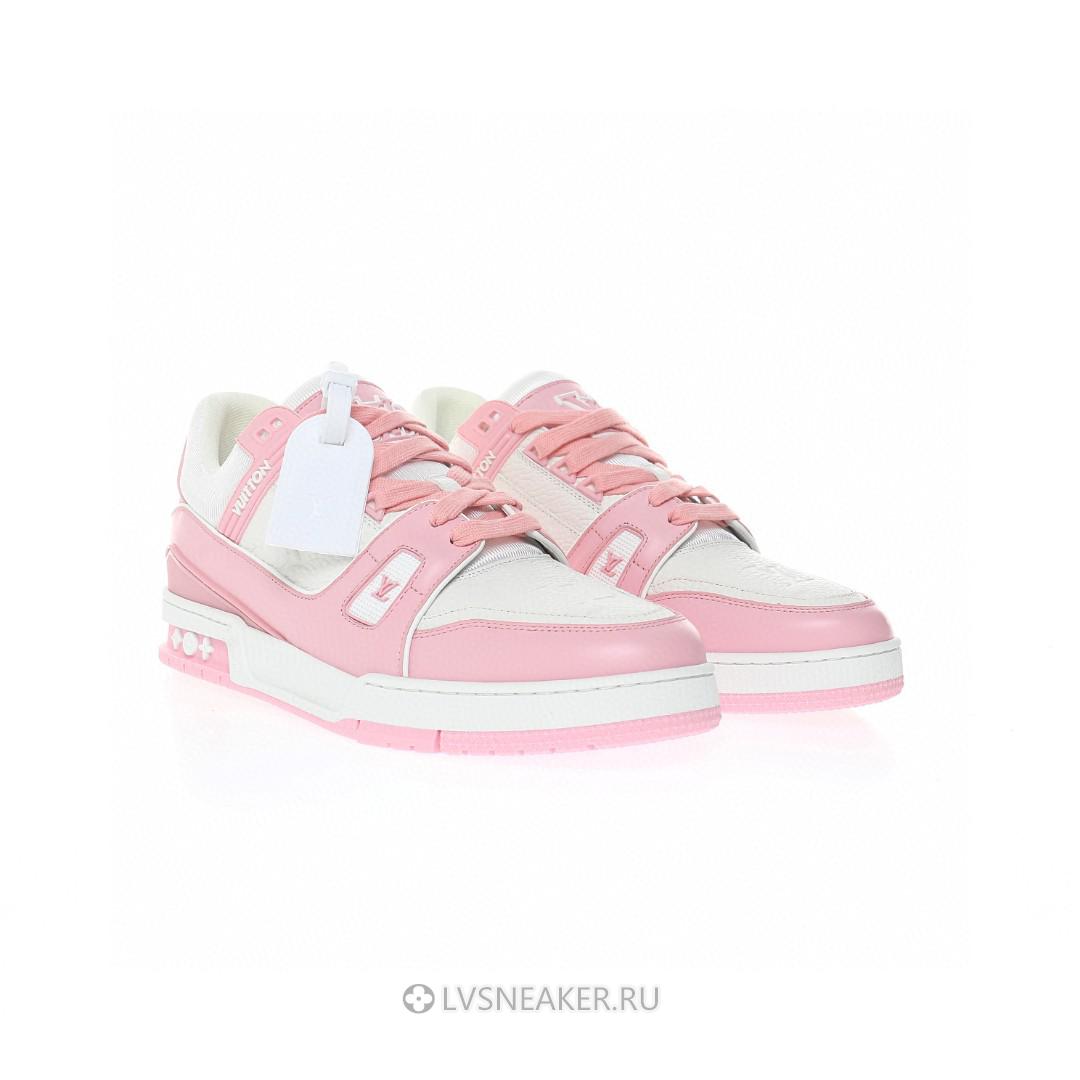 Louis Vuitton LV Trainer "White Light Pink Embossed" 1ABOEK Sneakers