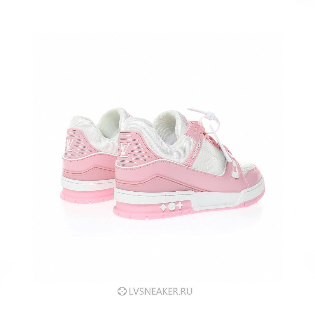 Louis Vuitton LV Trainer "White Light Pink Embossed" 1ABOEK Sneakers