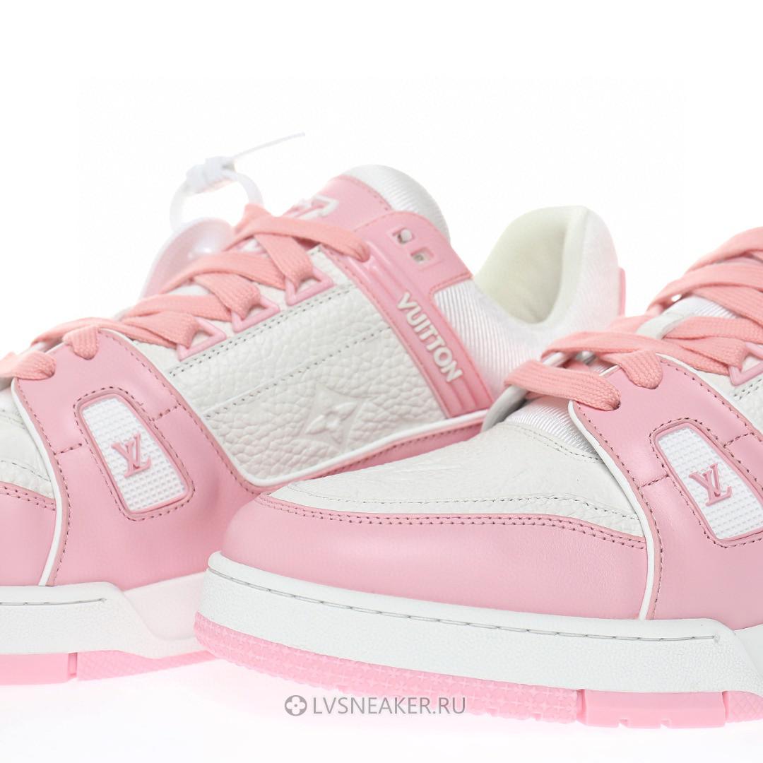 Louis Vuitton LV Trainer "White Light Pink Embossed" 1ABOEK Sneakers