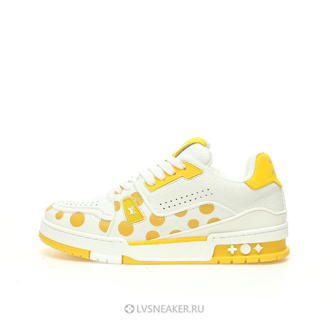 Louis Vuitton LV x Yayoi Kusama Trainer "White Yellow" 1ABD20 Sneakers