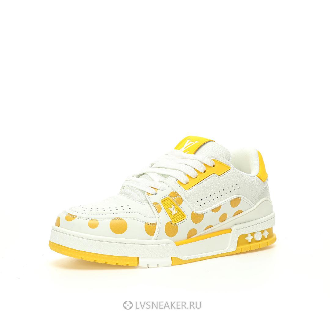 Louis Vuitton LV x Yayoi Kusama Trainer "White Yellow" 1ABD20 Sneakers