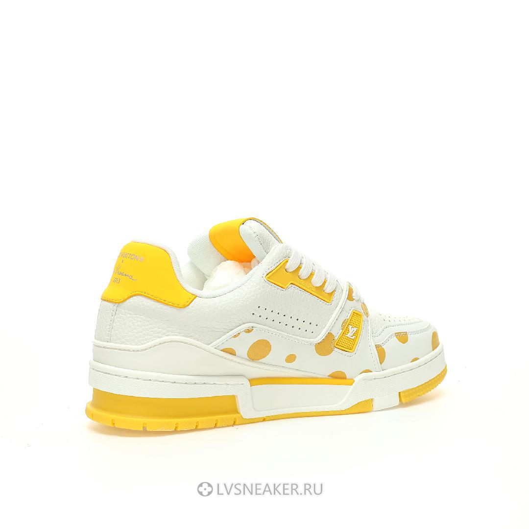 Louis Vuitton LV x Yayoi Kusama Trainer "White Yellow" 1ABD20 Sneakers