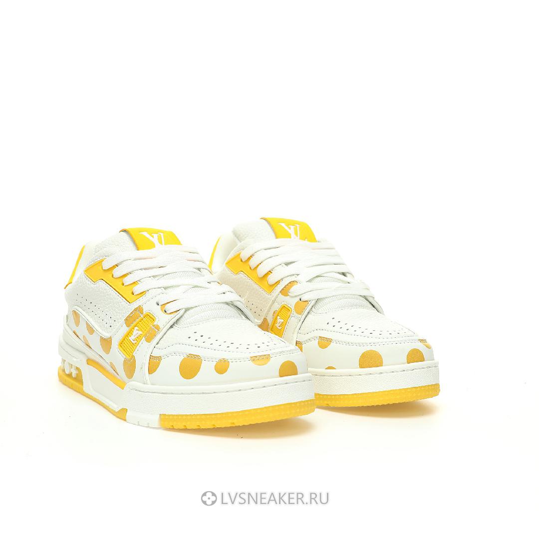 Louis Vuitton LV x Yayoi Kusama Trainer "White Yellow" 1ABD20 Sneakers