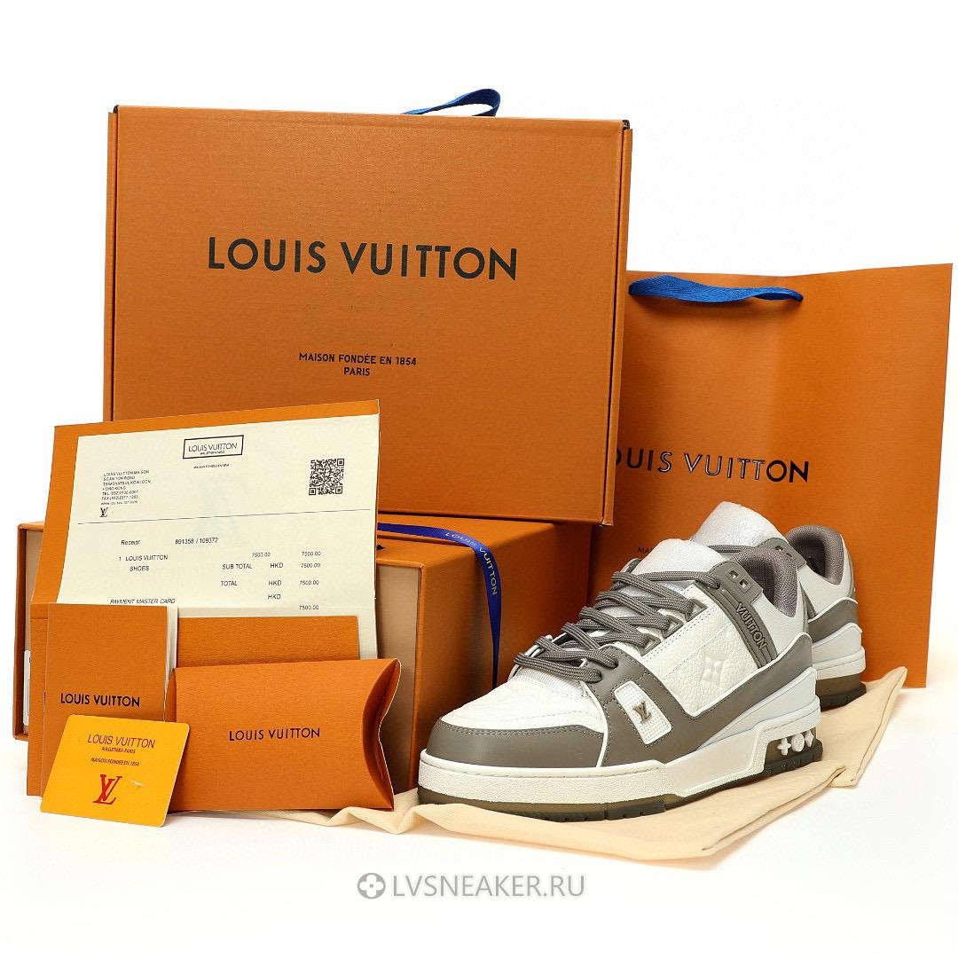 Louis Vuitton LV Trainer "Grey White" 1A8KBA-2 Sneakers
