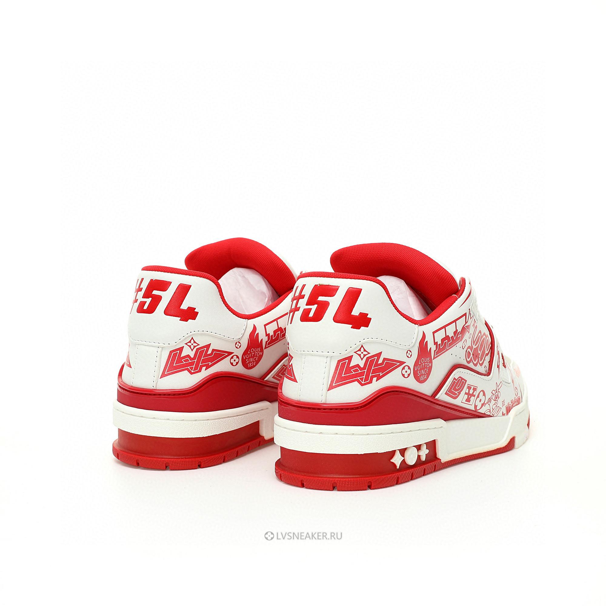 Louis Vuitton LV Trainer "Graffiti White Red" 1ACELF Sneakers