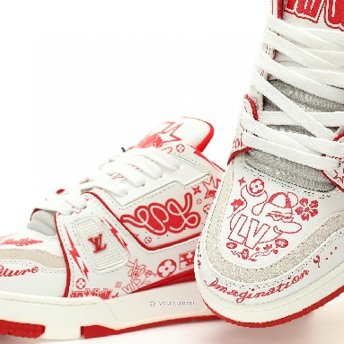 Louis Vuitton LV Trainer "Graffiti White Red" 1ACELF Sneakers