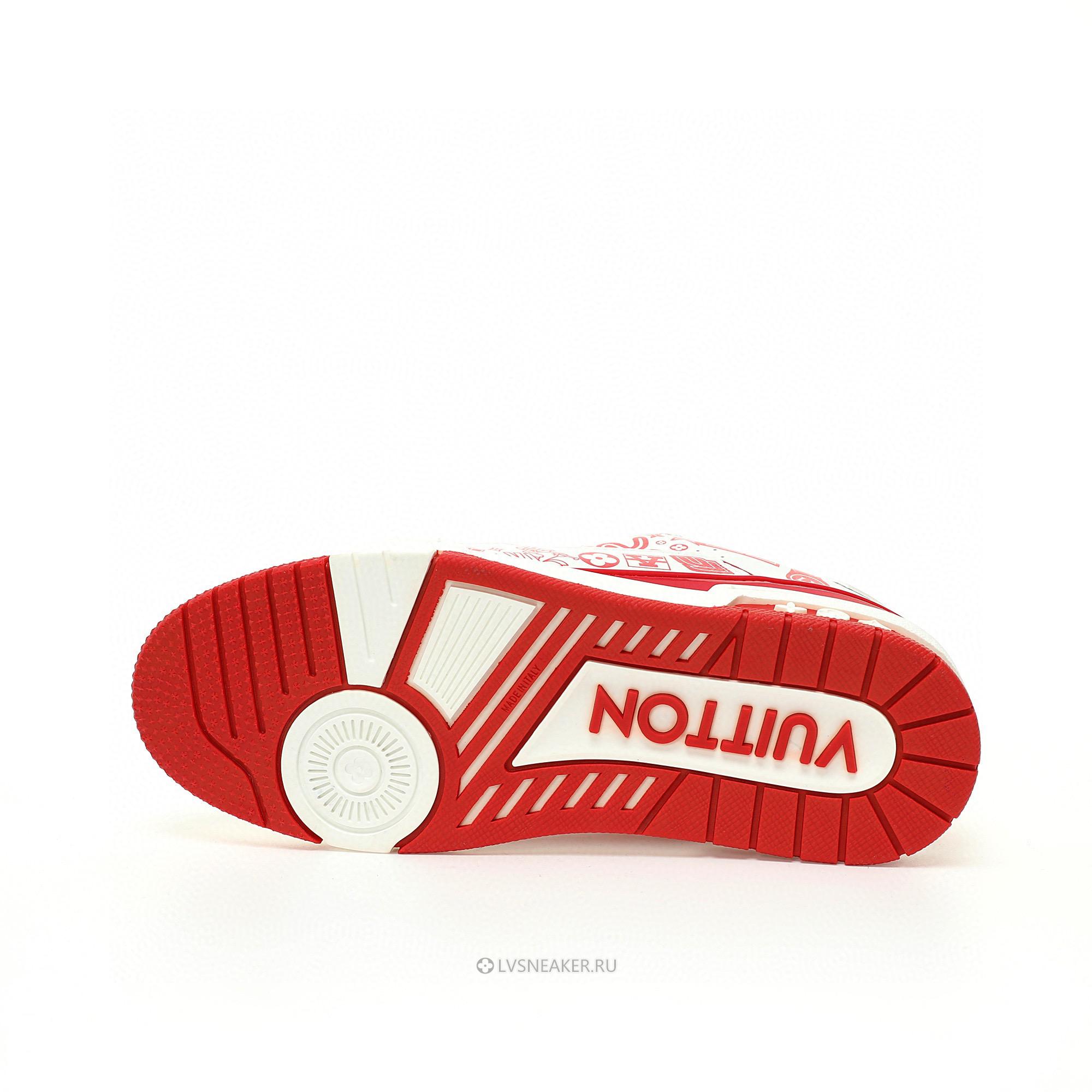 Louis Vuitton LV Trainer "Graffiti White Red" 1ACELF Sneakers