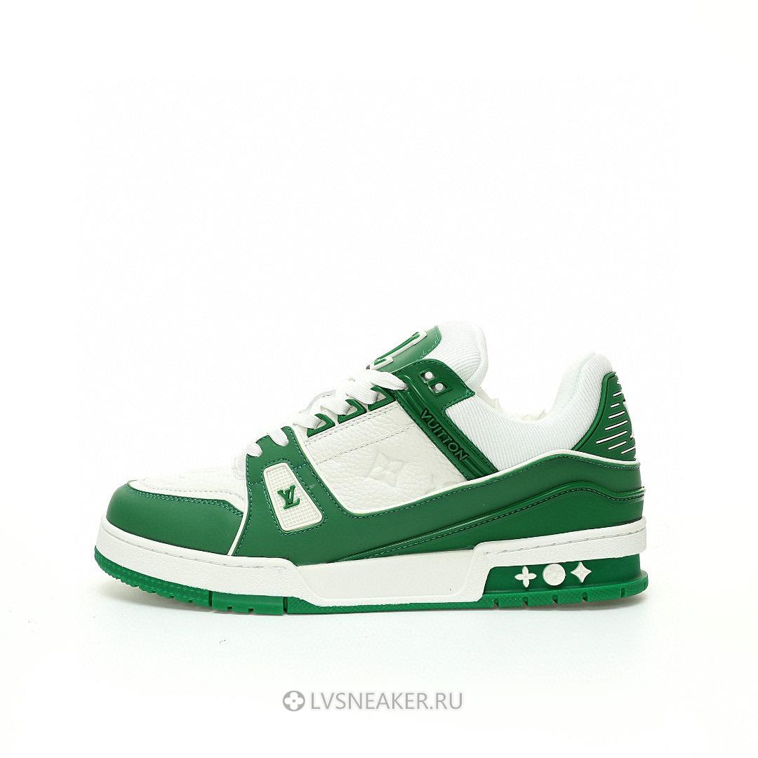 Louis Vuitton LV Trainer "Green White" 1A9VNQ Sneakers