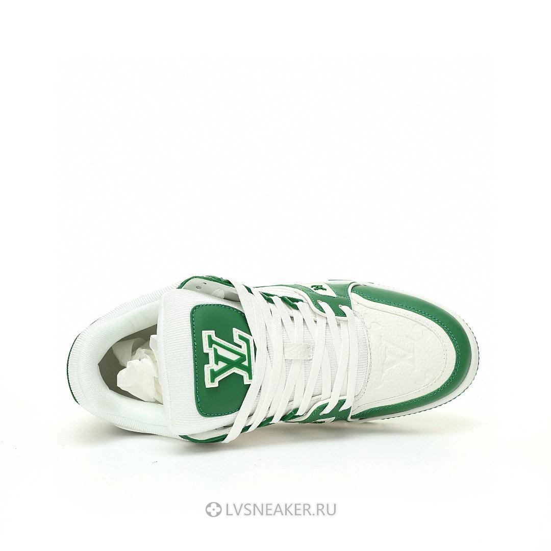 Louis Vuitton LV Trainer "Green White" 1A9VNQ Sneakers
