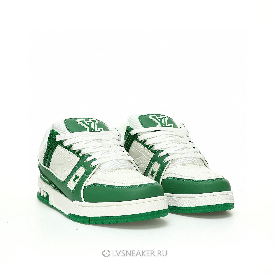 Louis Vuitton LV Trainer "Green White" 1A9VNQ Sneakers