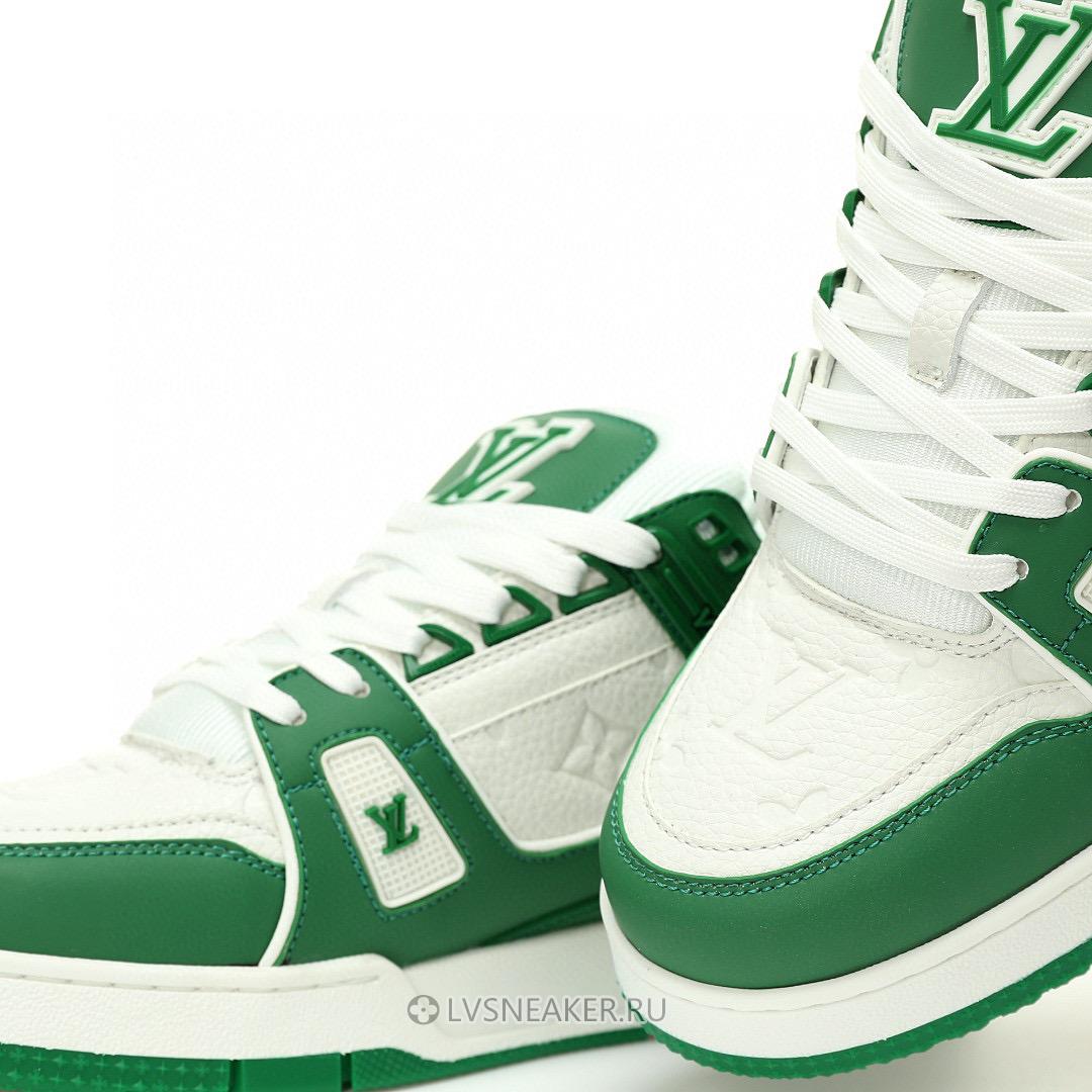 Louis Vuitton LV Trainer "Green White" 1A9VNQ Sneakers