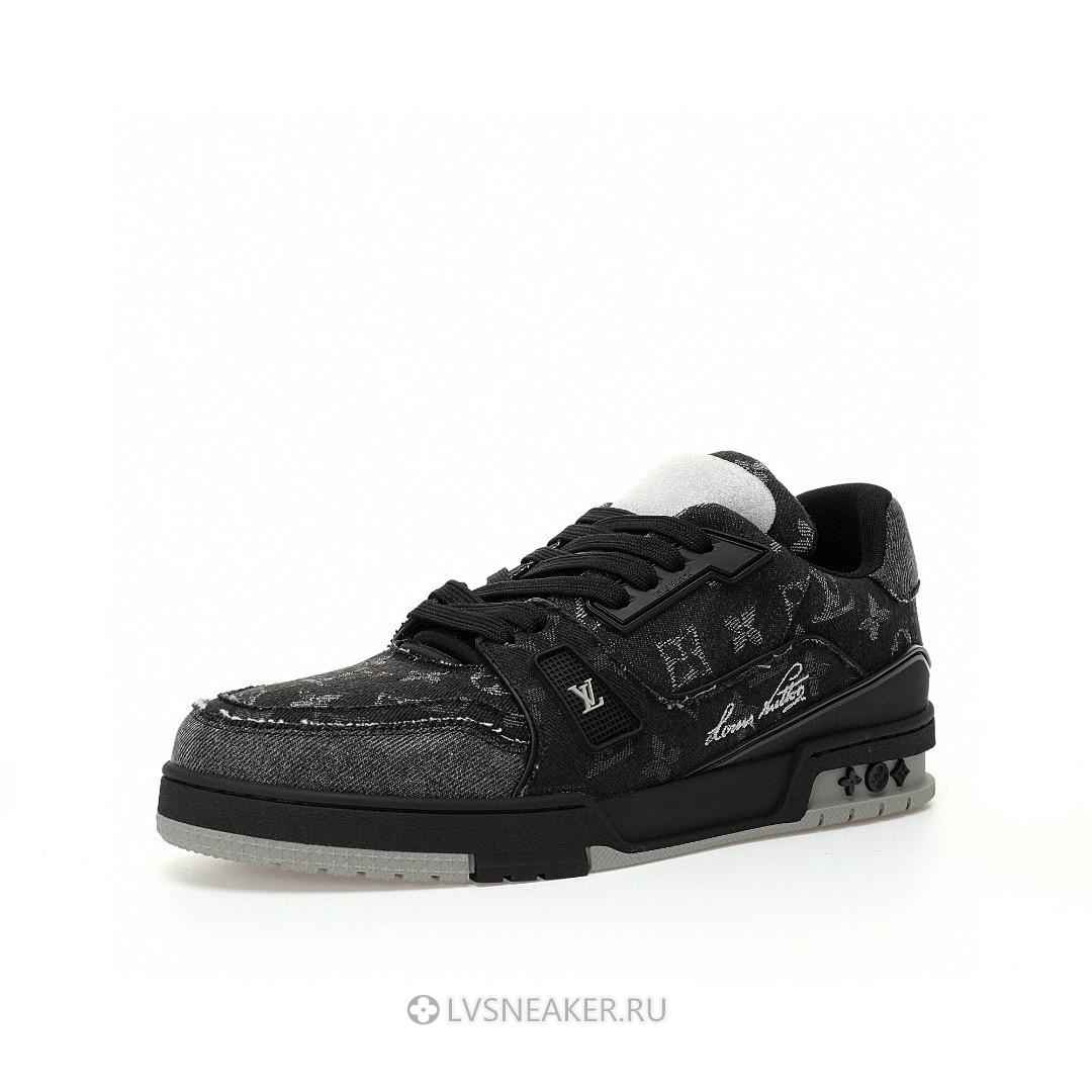 Louis Vuitton LV Trainer "Black Monogram Denim" 1ACFS1 Sneakers
