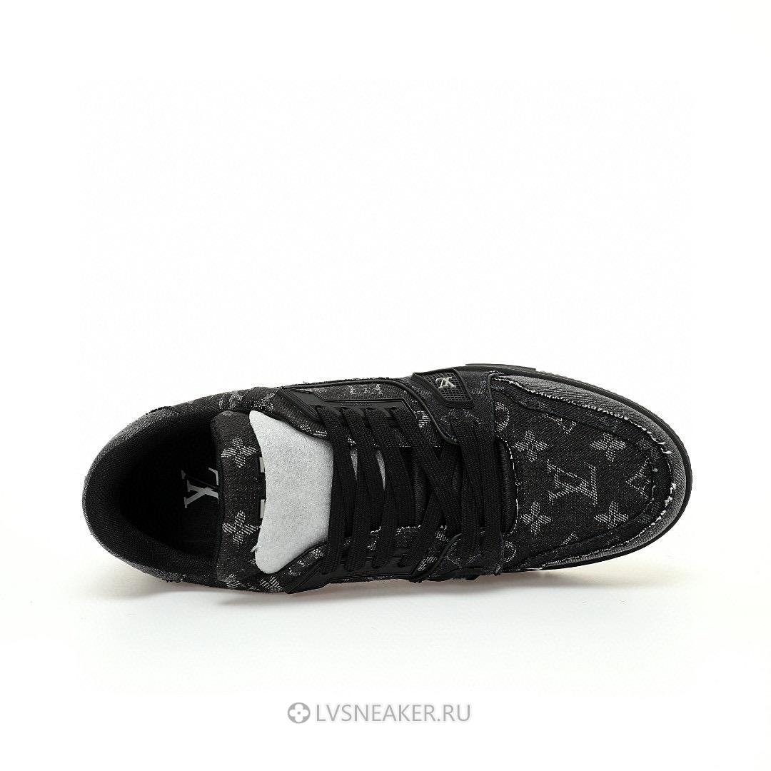 Louis Vuitton LV Trainer "Black Monogram Denim" 1ACFS1 Sneakers
