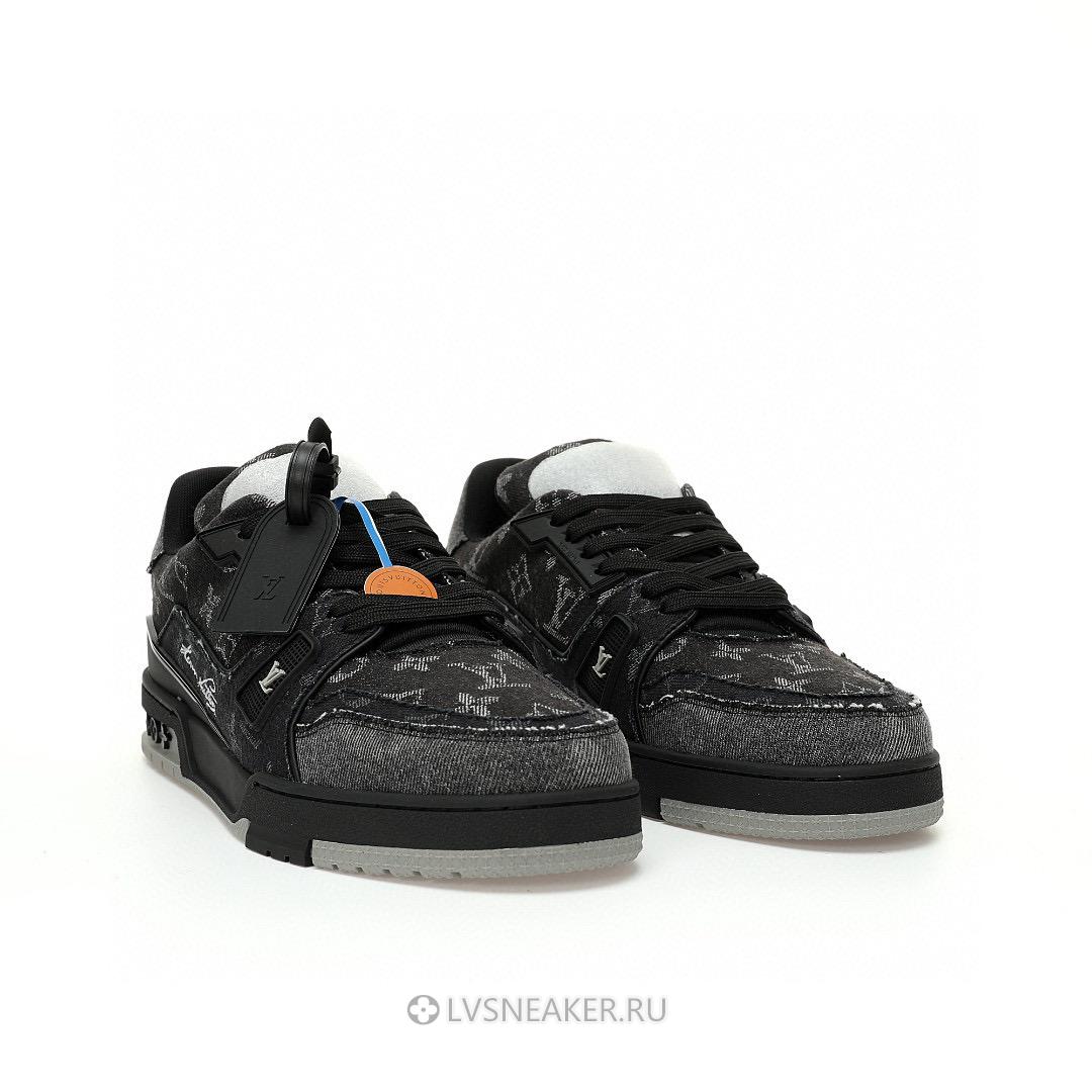 Louis Vuitton LV Trainer "Black Monogram Denim" 1ACFS1 Sneakers