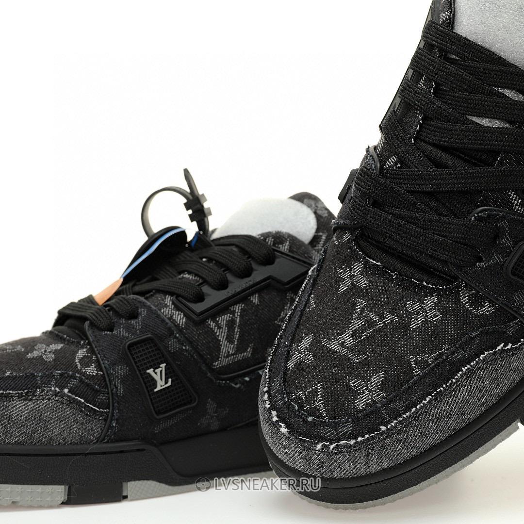 Louis Vuitton LV Trainer "Black Monogram Denim" 1ACFS1 Sneakers