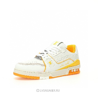 Louis Vuitton LV Trainer "White Yellow Script" 1ACHLH-2 Sneakers
