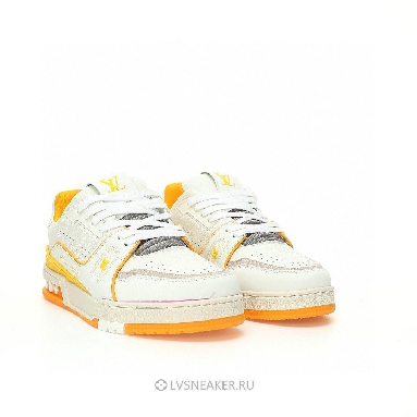 Louis Vuitton LV Trainer "White Yellow Script" 1ACHLH-2 Sneakers