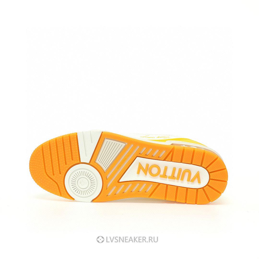 Louis Vuitton LV Trainer "White Yellow Script" 1ACHLH-2 Sneakers