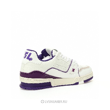 Louis Vuitton LV Trainer "White Purple Script" 1ACHKY-2 Sneakers