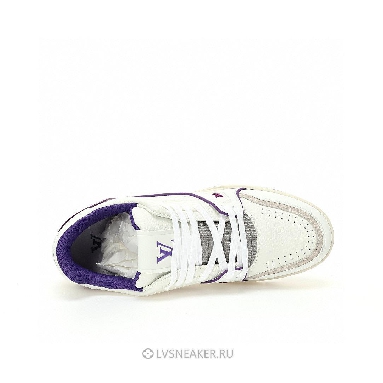 Louis Vuitton LV Trainer "White Purple Script" 1ACHKY-2 Sneakers