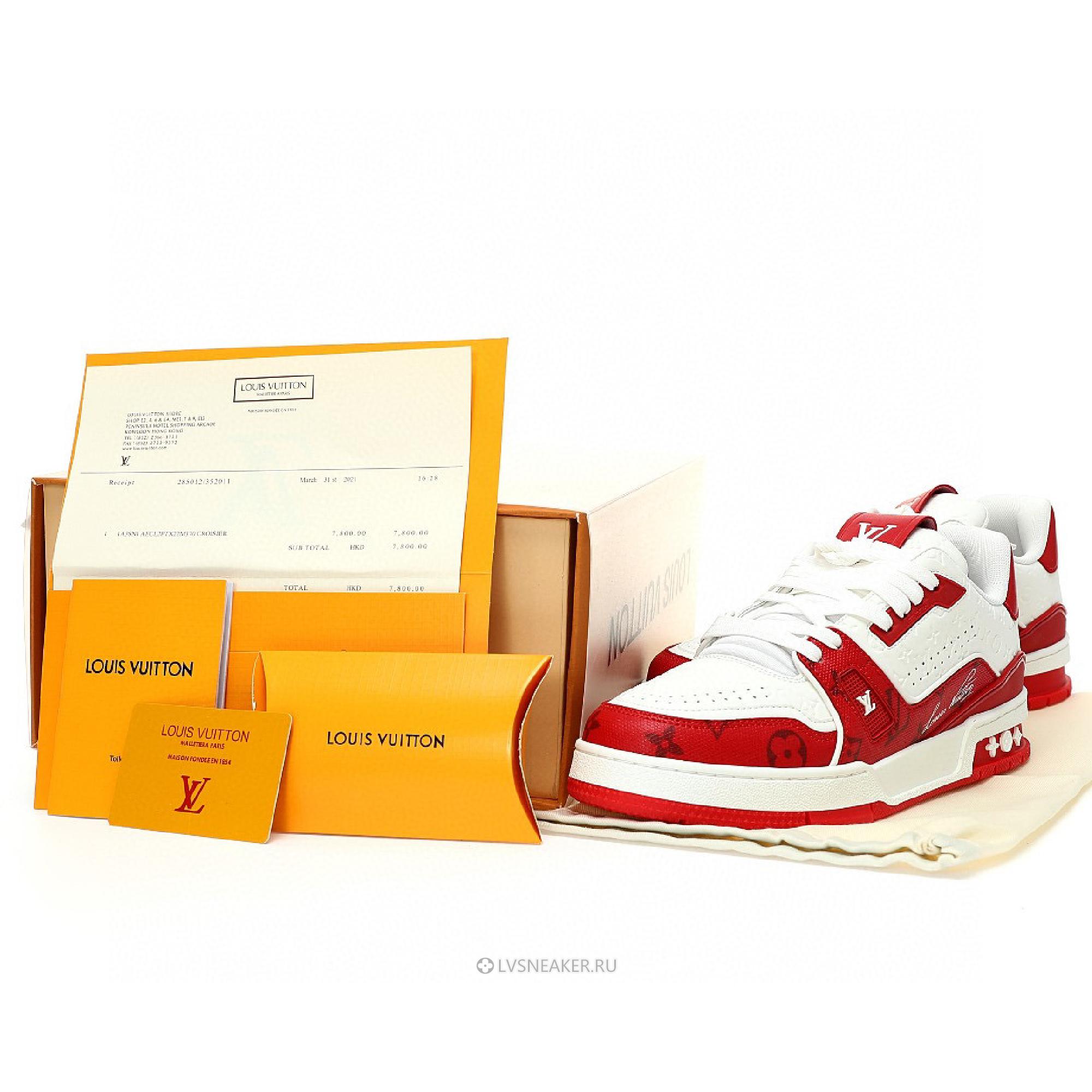 Louis Vuitton LV Trainer "#54 Mini Monogram - Red" 1AANFH Sneakers