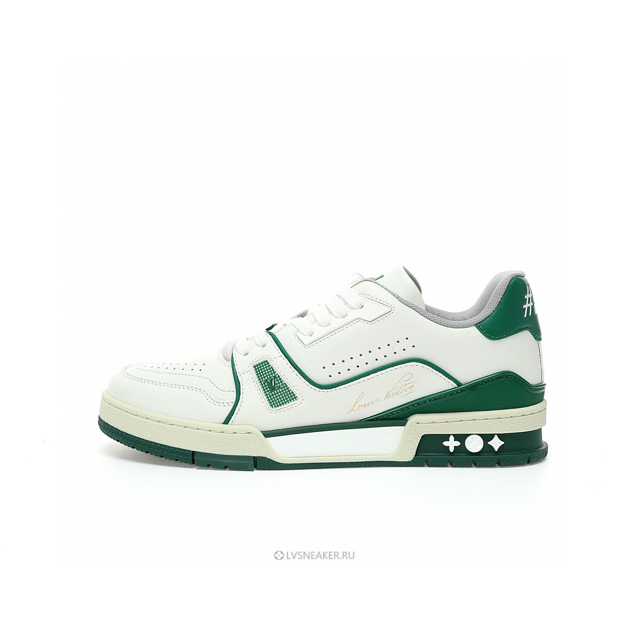 Louis Vuitton LV Trainer "White Green" 1A54HS Sneakers