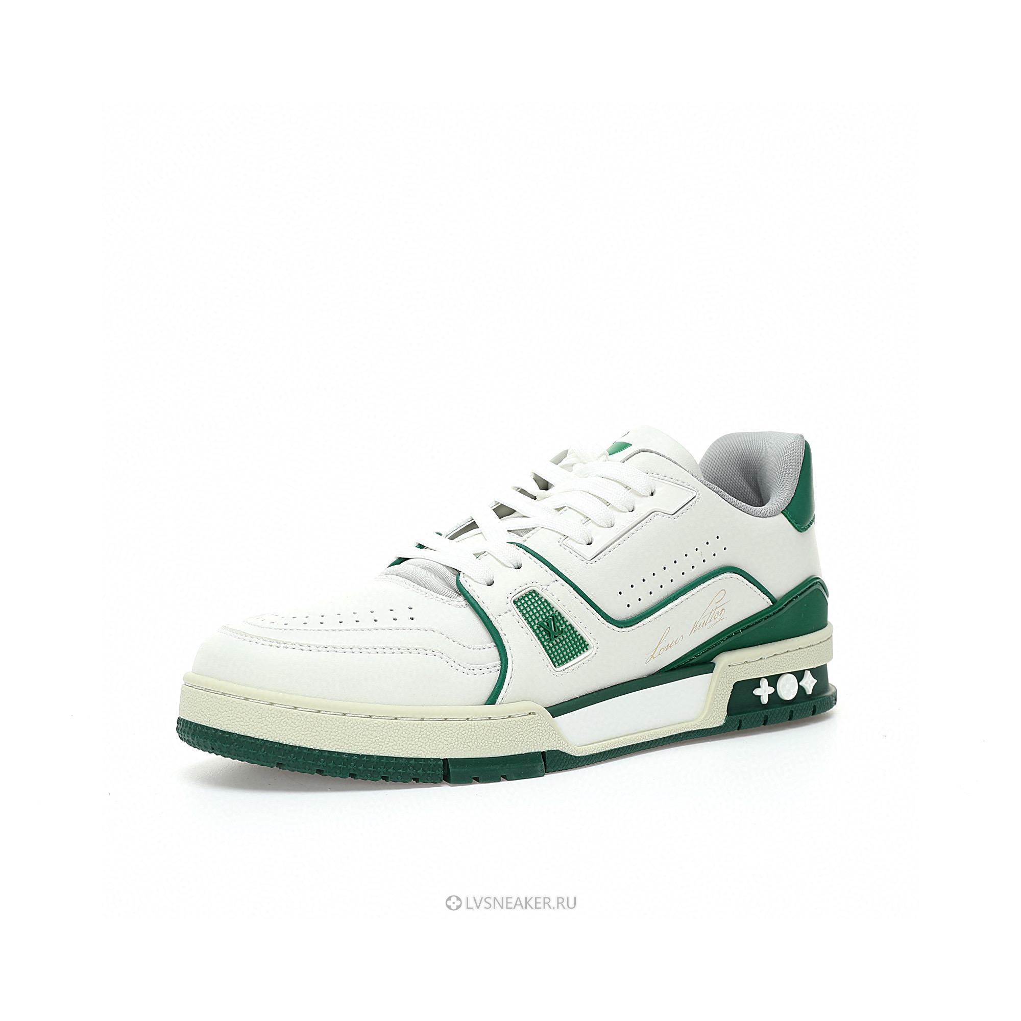 Louis Vuitton LV Trainer "White Green" 1A54HS Sneakers