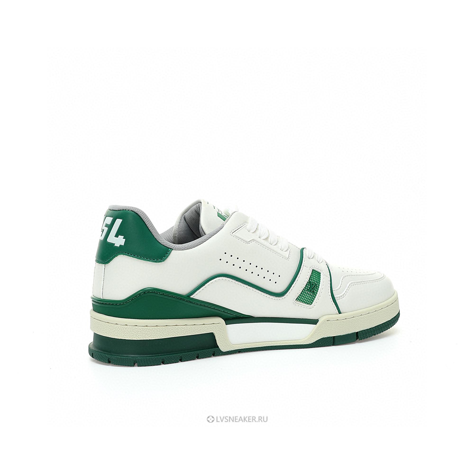 Louis Vuitton LV Trainer "White Green" 1A54HS Sneakers