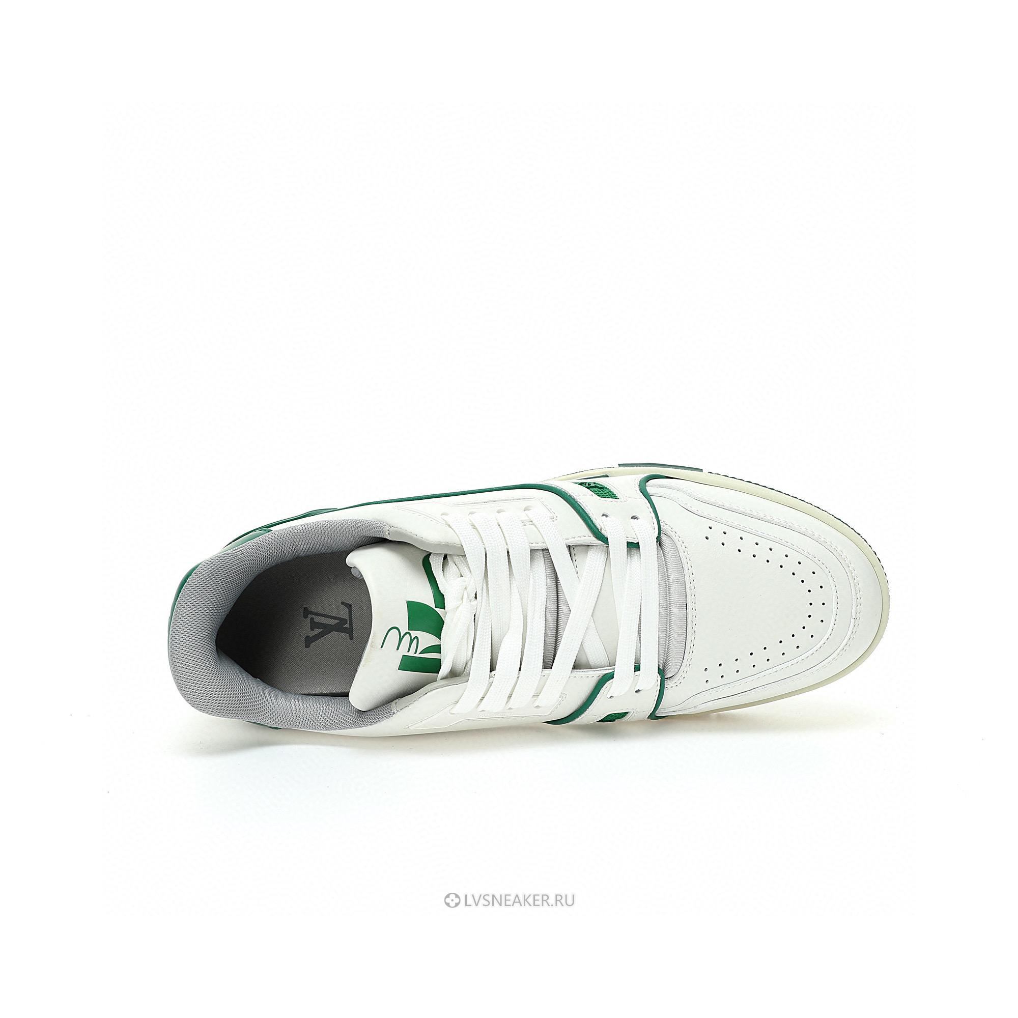Louis Vuitton LV Trainer "White Green" 1A54HS Sneakers