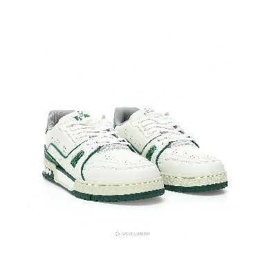 Louis Vuitton LV Trainer "White Green" 1A54HS Sneakers