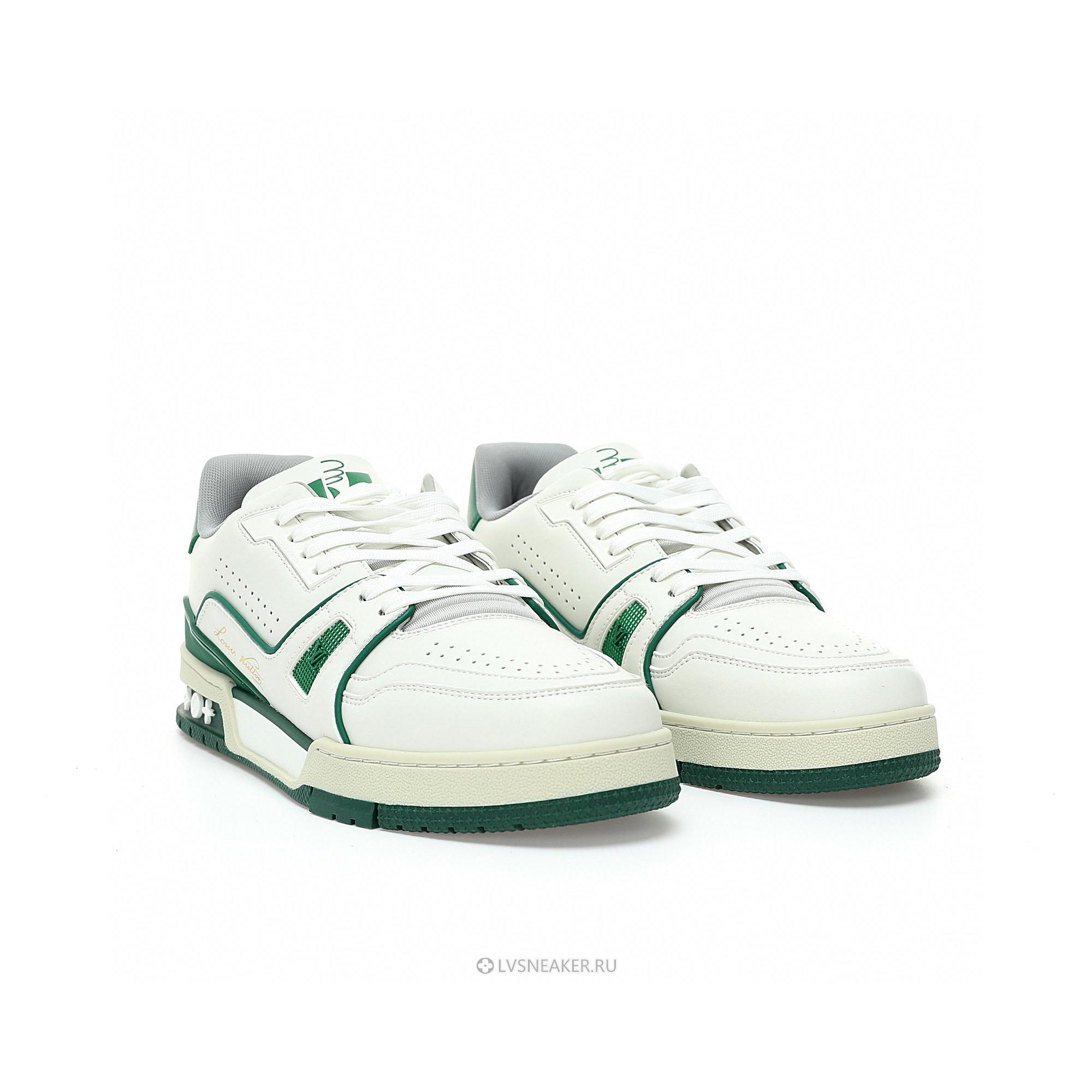 Louis Vuitton LV Trainer "White Green" 1A54HS Sneakers