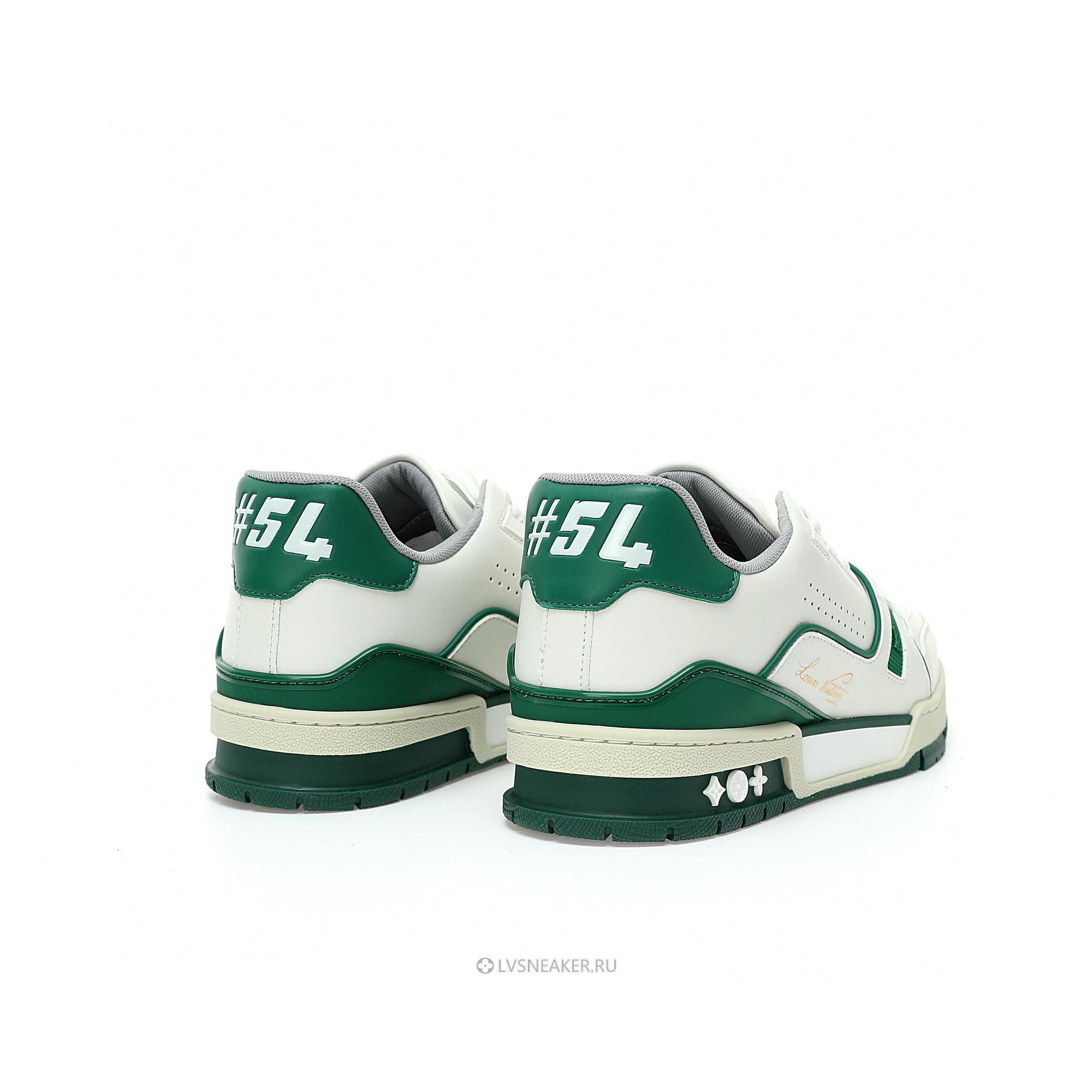 Louis Vuitton LV Trainer "White Green" 1A54HS Sneakers