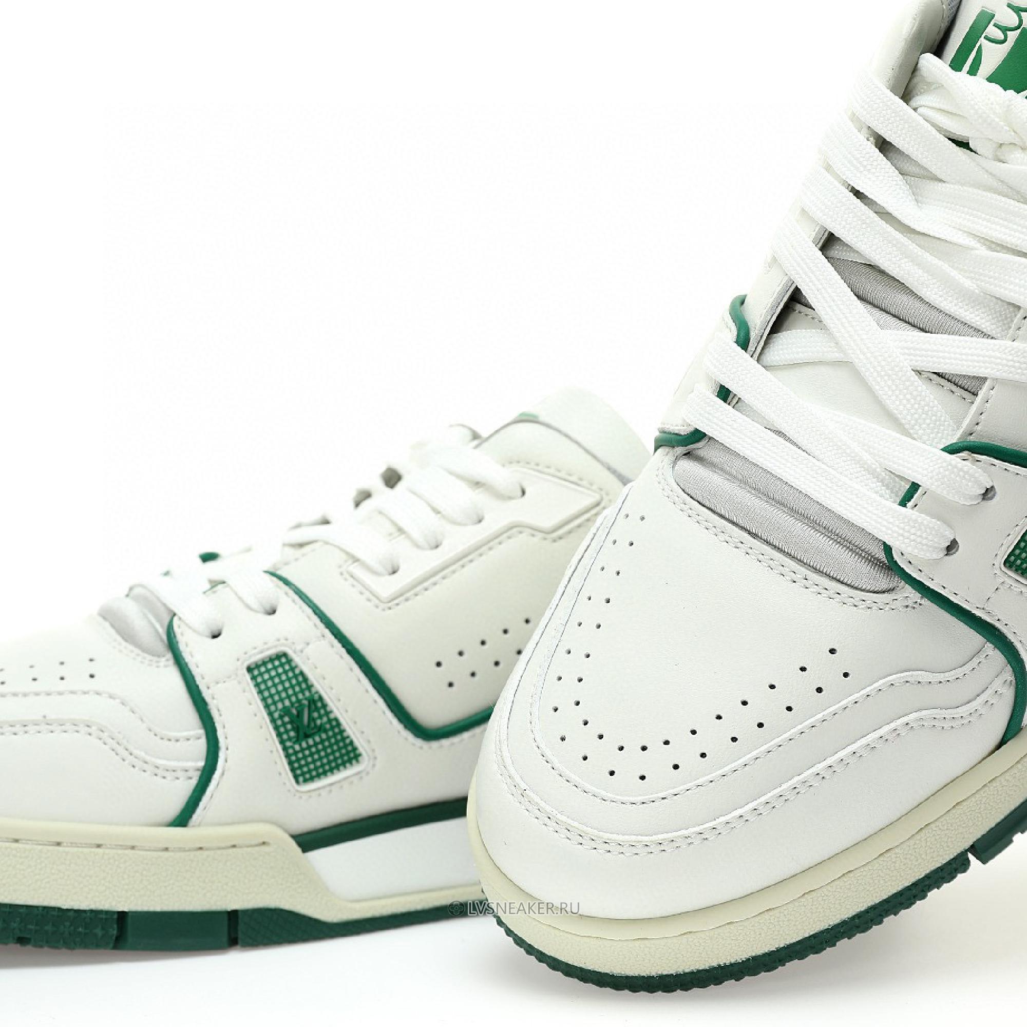 Louis Vuitton LV Trainer "White Green" 1A54HS Sneakers