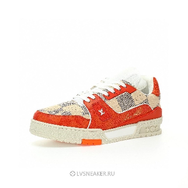 Louis Vuitton LV Trainer "Damier White Orange" 1AC56P Sneakers