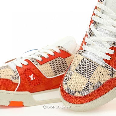 Louis Vuitton LV Trainer "Damier White Orange" 1AC56P Sneakers