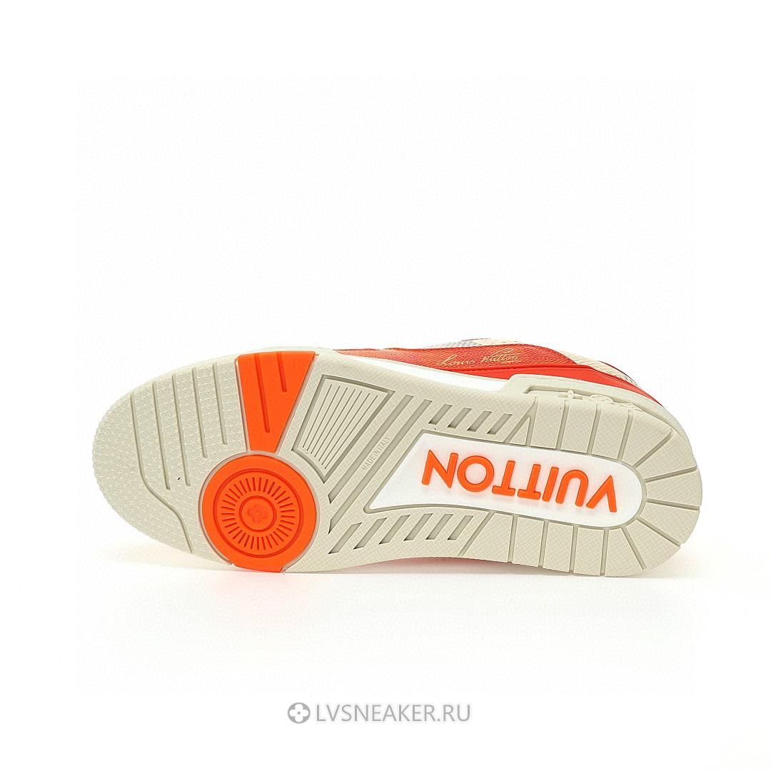 Louis Vuitton LV Trainer "Damier White Orange" 1AC56P Sneakers