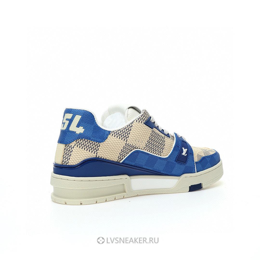 Louis Vuitton LV Trainer "Blue Beige Damier" 1AC57X Sneakers