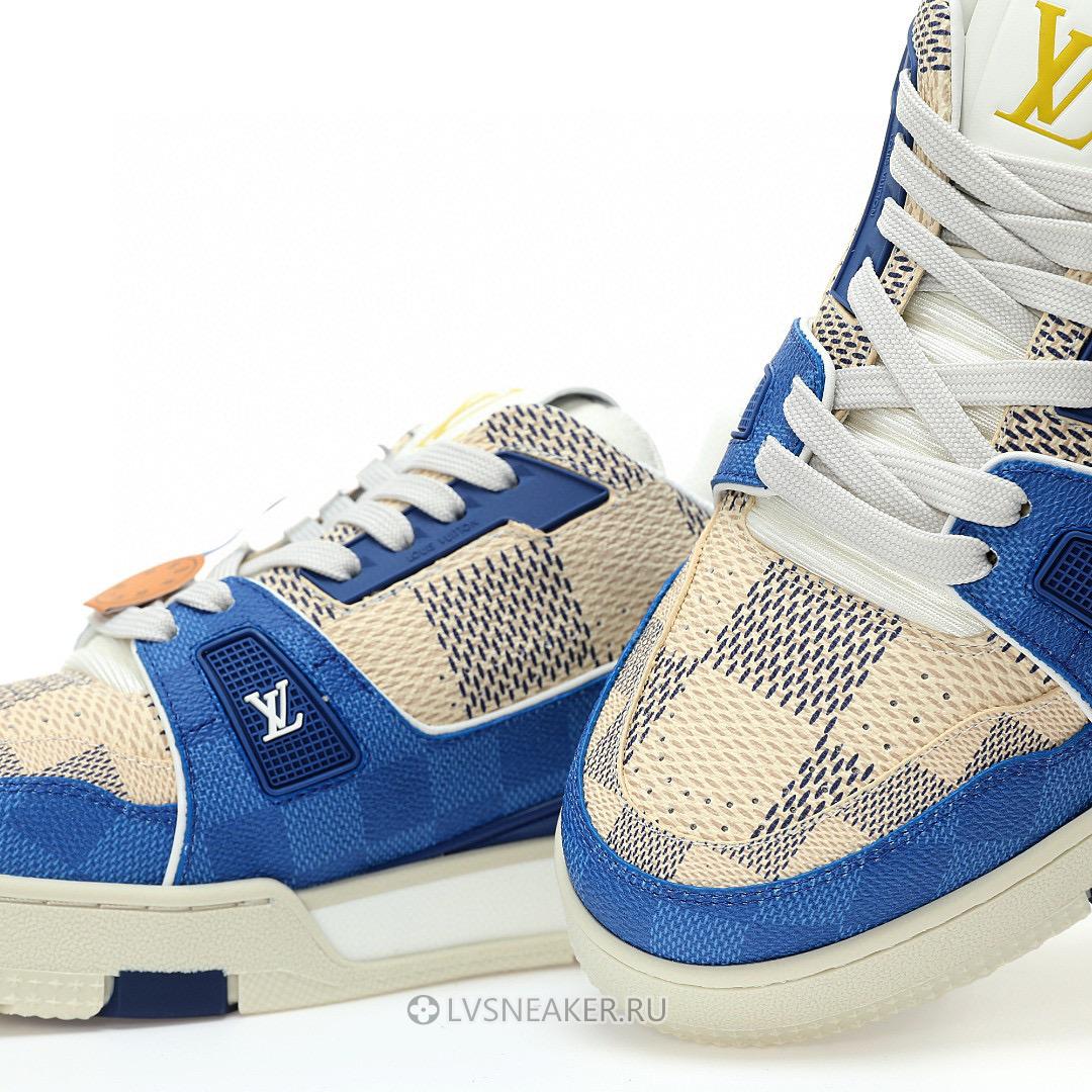 Louis Vuitton LV Trainer "Blue Beige Damier" 1AC57X Sneakers