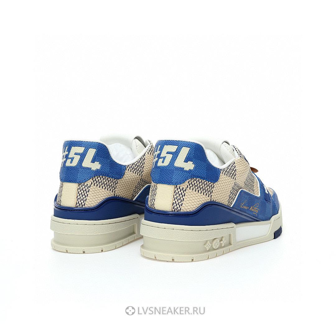 Louis Vuitton LV Trainer "Blue Beige Damier" 1AC57X Sneakers