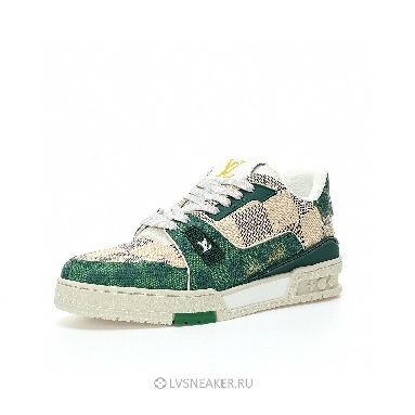 Louis Vuitton LV Trainer "Damier White Green" 1AC58D Sneakers