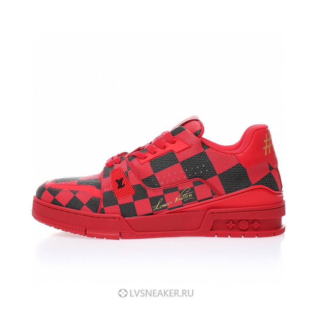 Louis Vuitton LV Trainer "Damier Pop - Red" 1ACN44 Sneakers