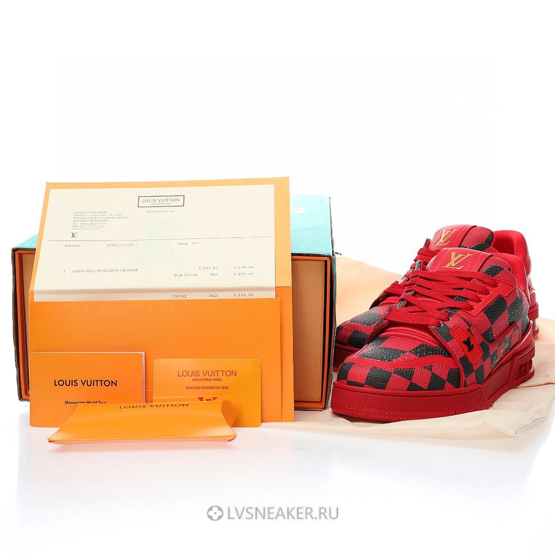 Louis Vuitton LV Trainer "Damier Pop - Red" 1ACN44 Sneakers